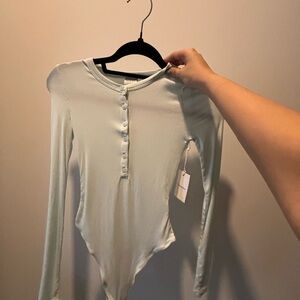 Aritzia Sunday Best Light Blue Bodysuit